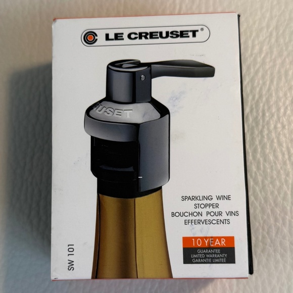 Le Creuset Sparkling Wine Stopper – New in Box, 10-Year Warranty